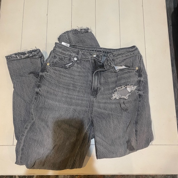 american eagle dark acid washed grey jeans - Picture 2 of 3